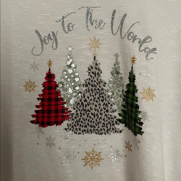Joy to the World Holiday Sweater - Cream - Picture 3 of 4